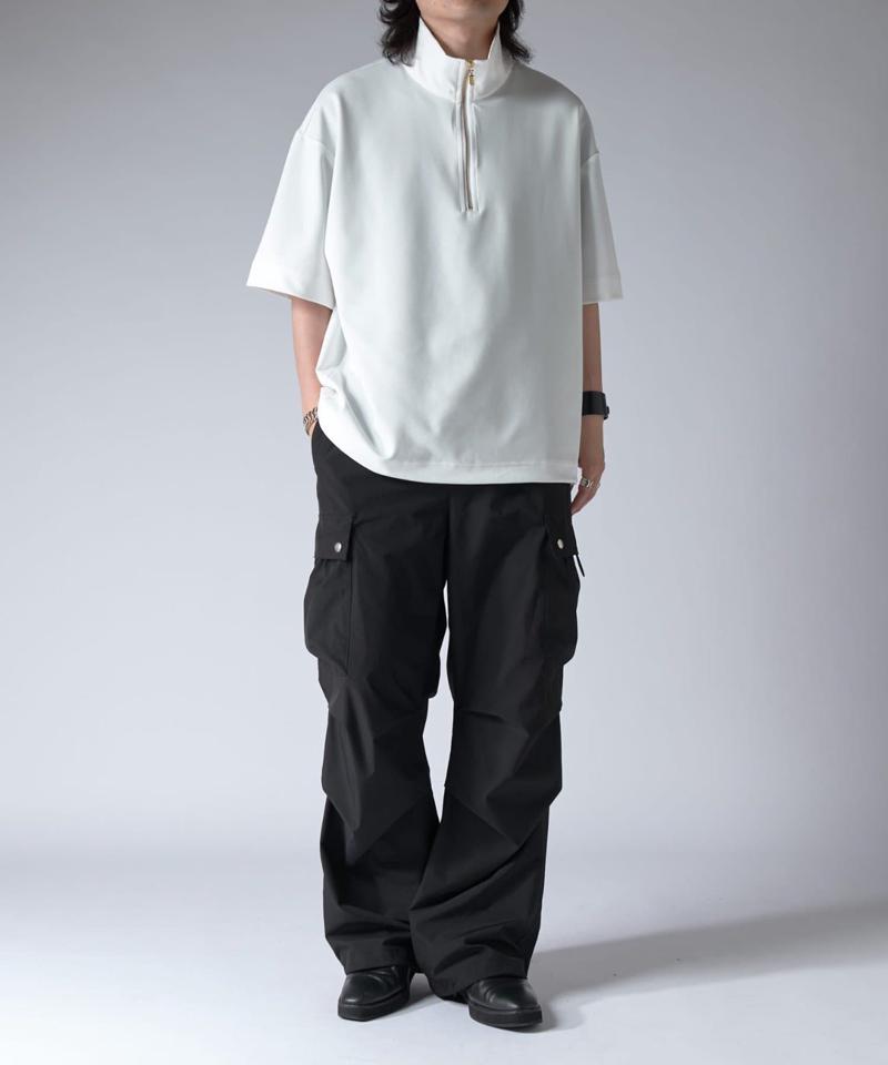 ジョーゼットハーフZIP s/s カットソー