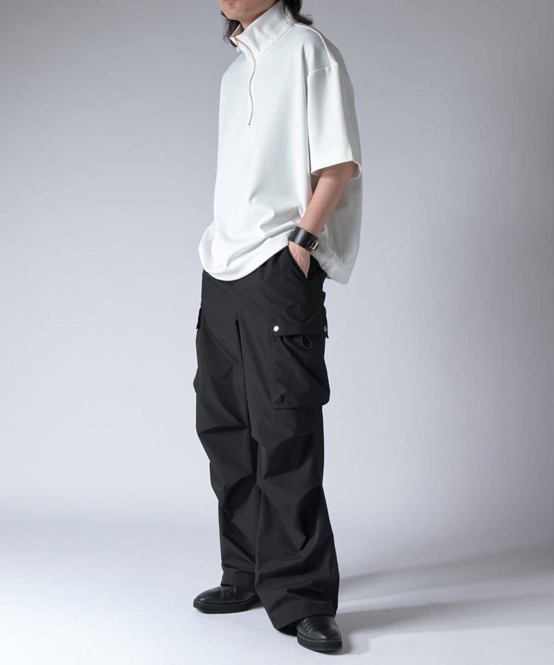 ジョーゼットハーフZIP s/s カットソー
