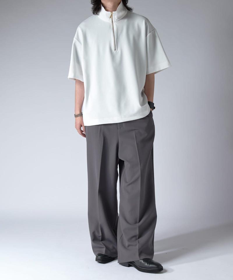 ジョーゼットハーフZIP s/s カットソー