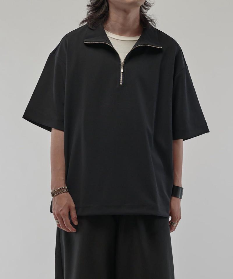 ジョーゼットハーフZIP s/s カットソー