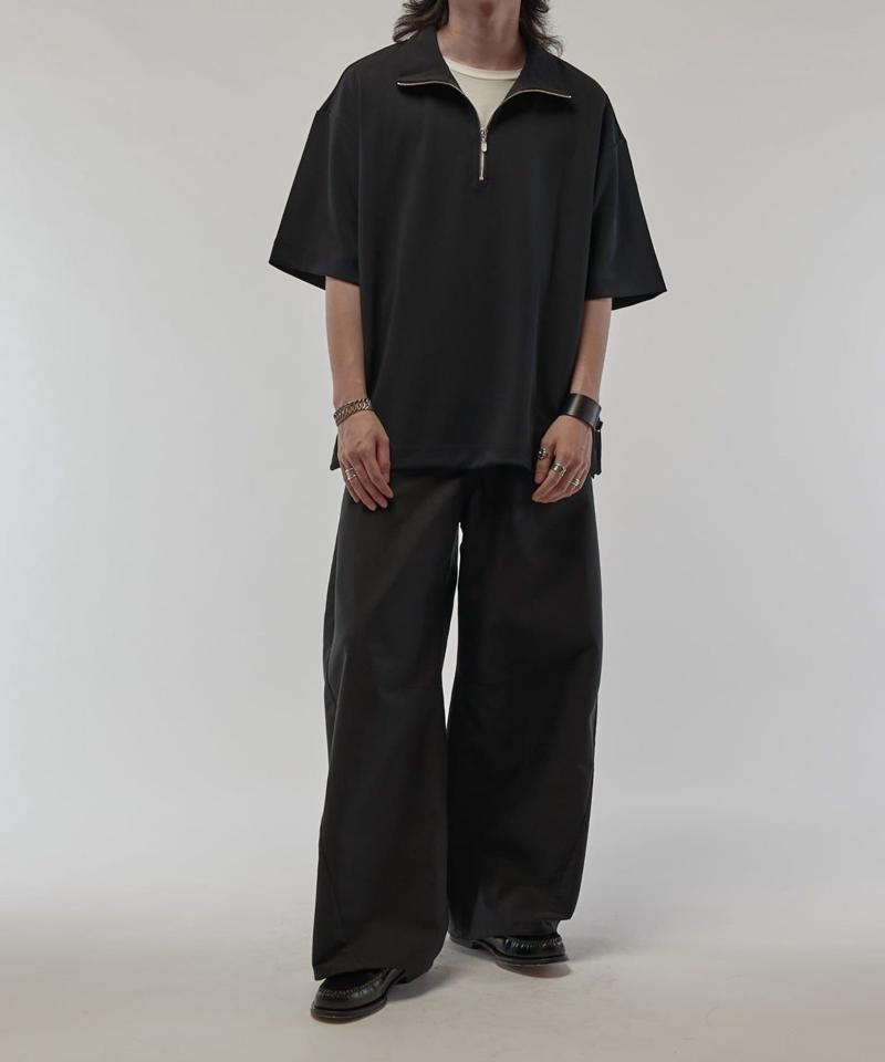 ジョーゼットハーフZIP s/s カットソー