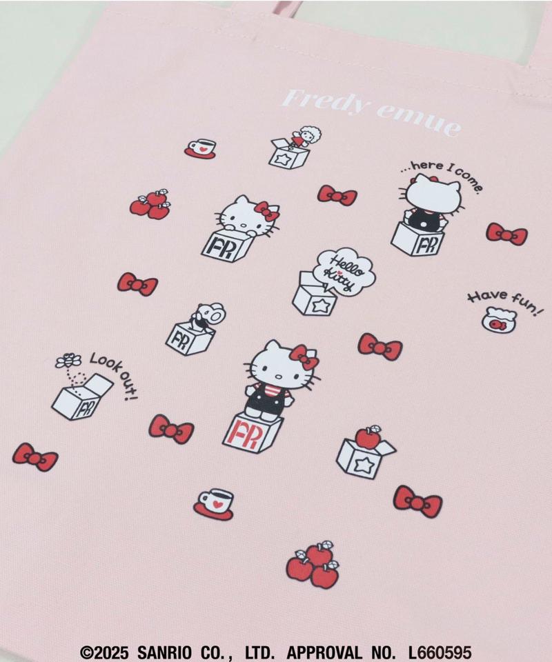 【HELLO KITTY meet FREDY emue】ボックスプリントトート