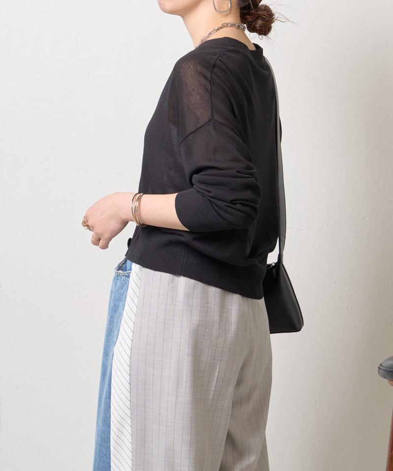 接触冷感シアーカーディガン