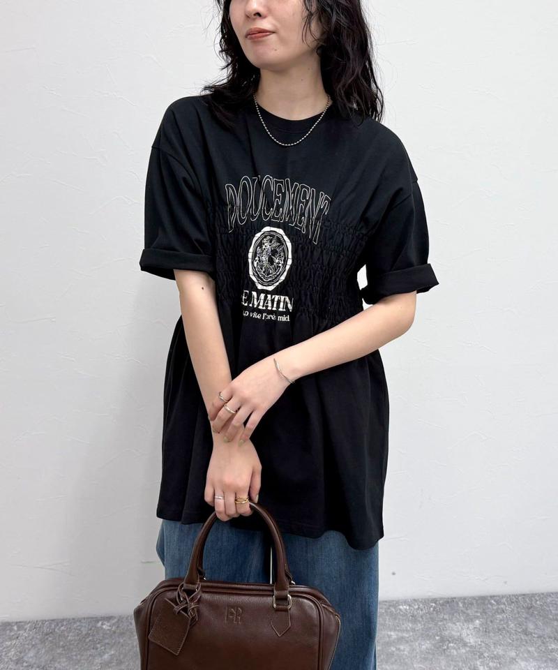 シャーリングロゴTシャツ