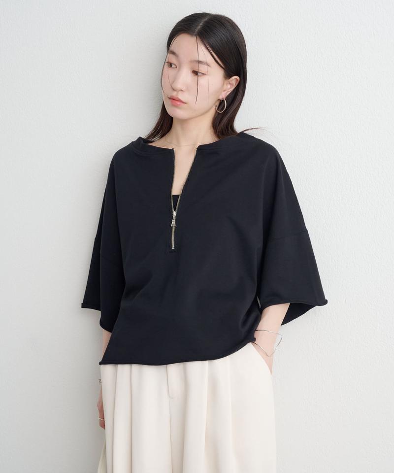 ハーフジップ2WAYTシャツ