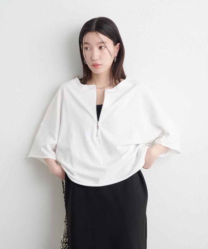 ハーフジップ2WAYTシャツ
