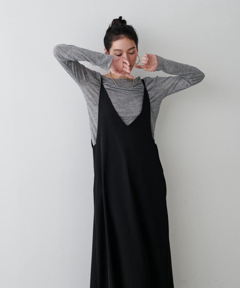 【natural couture】ダブルストラップキャミワンピース