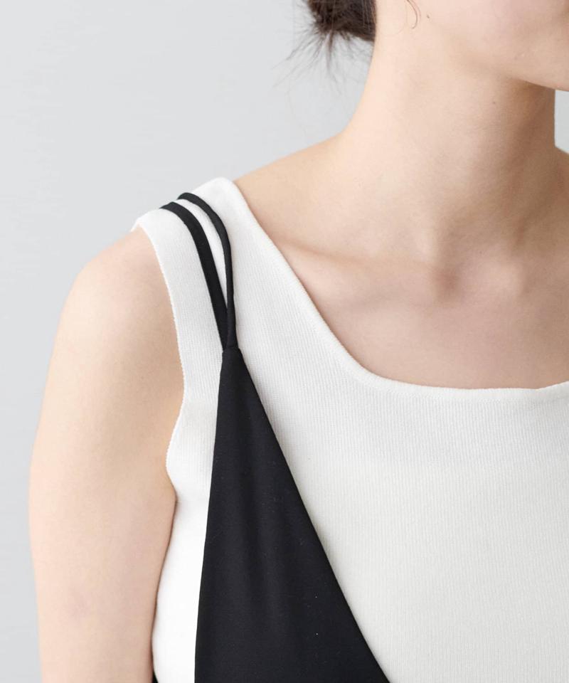 【natural couture】ダブルストラップキャミワンピース