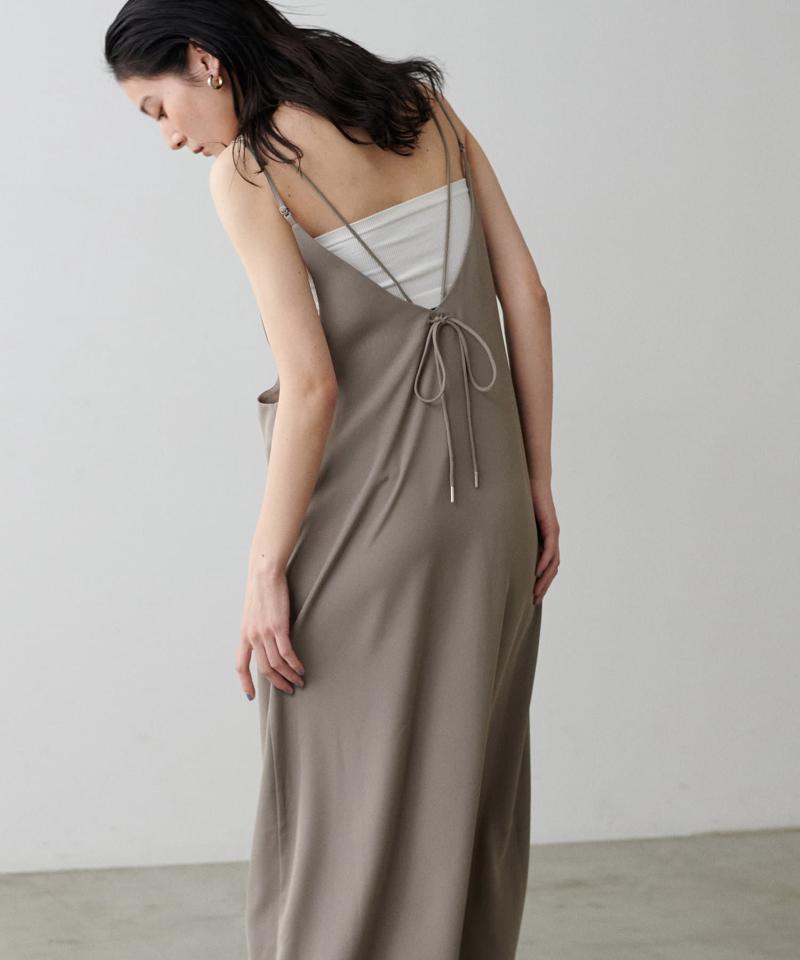 【natural couture】ダブルストラップキャミワンピース