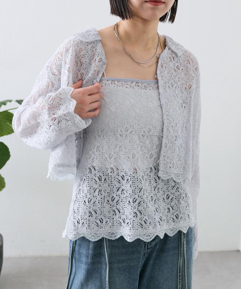 レースビスチェセットブラウス