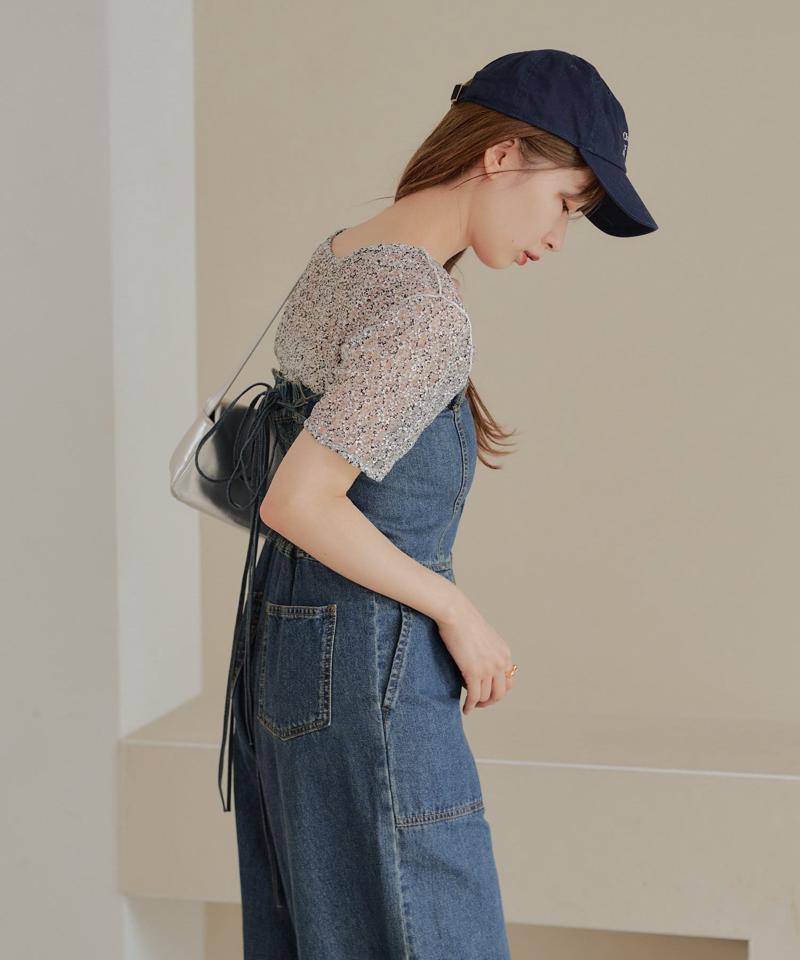 【低身長サイズ/2サイズ展開/WEB限定】デニムベアサロペット