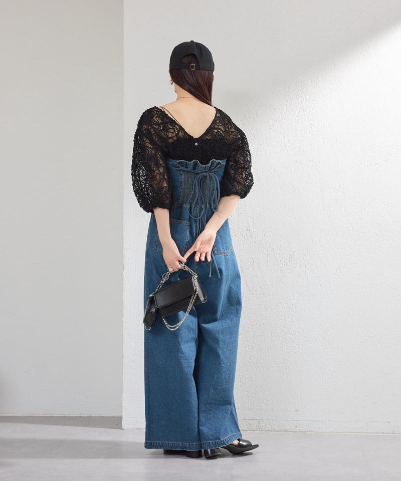 【低身長サイズ/2サイズ展開/WEB限定】デニムベアサロペット