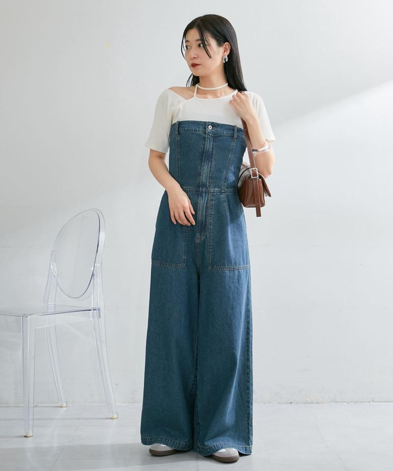【低身長サイズ/2サイズ展開/WEB限定】デニムベアサロペット