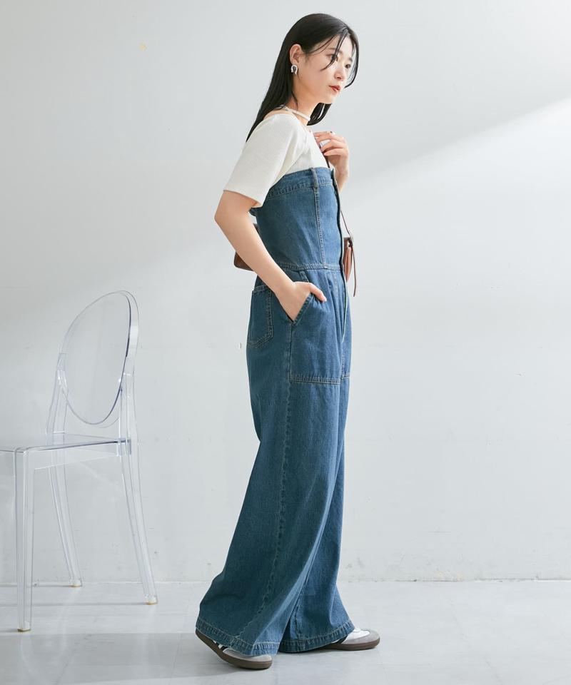 【低身長サイズ/2サイズ展開/WEB限定】デニムベアサロペット