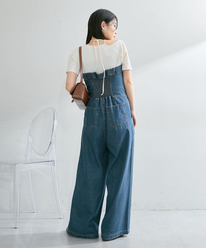 【低身長サイズ/2サイズ展開/WEB限定】デニムベアサロペット