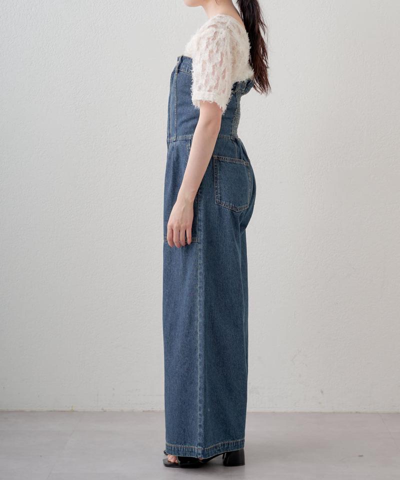 【低身長サイズ/2サイズ展開/WEB限定】デニムベアサロペット