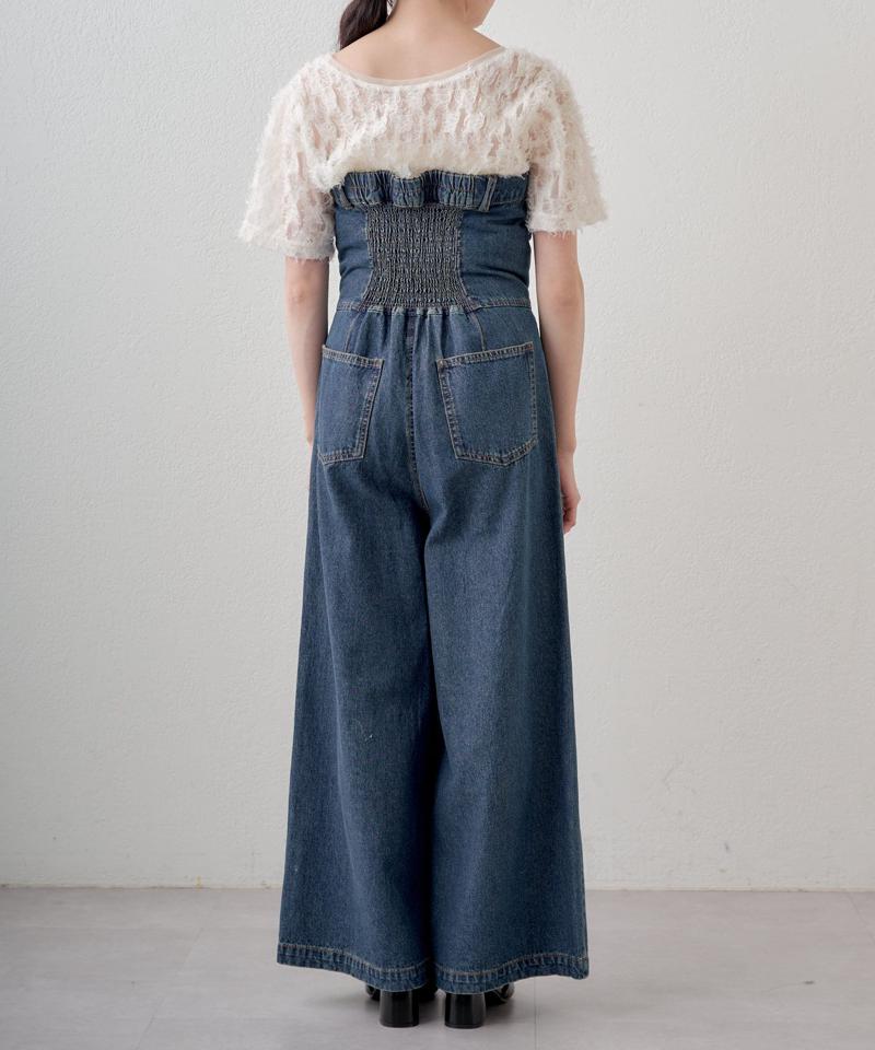 【低身長サイズ/2サイズ展開/WEB限定】デニムベアサロペット