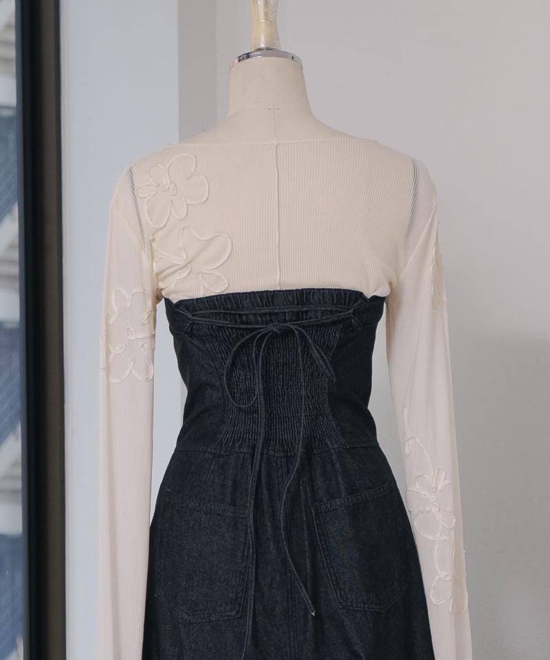 【低身長サイズ/2サイズ展開/WEB限定】デニムベアサロペット