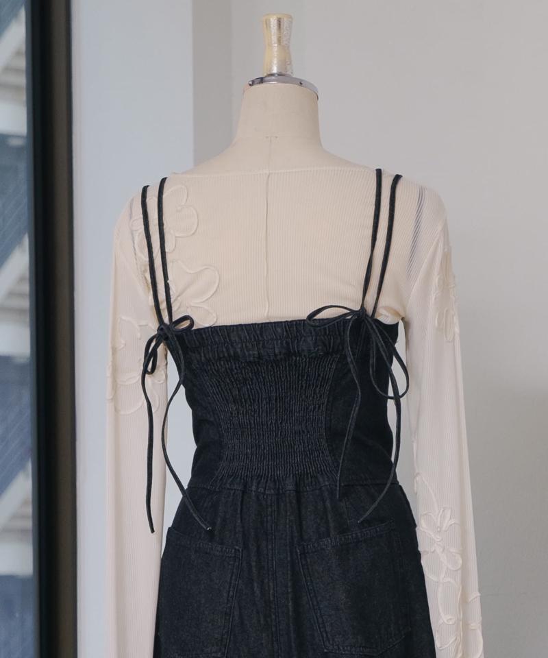 【低身長サイズ/2サイズ展開/WEB限定】デニムベアサロペット