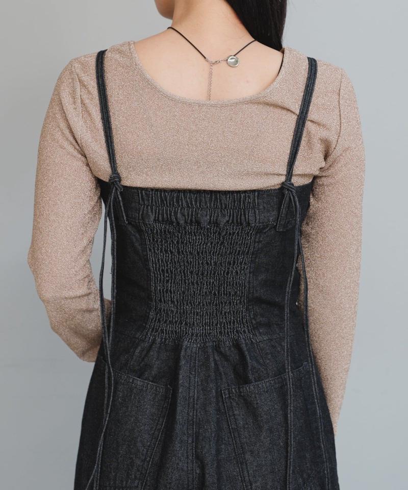 【低身長サイズ/2サイズ展開/WEB限定】デニムベアサロペット