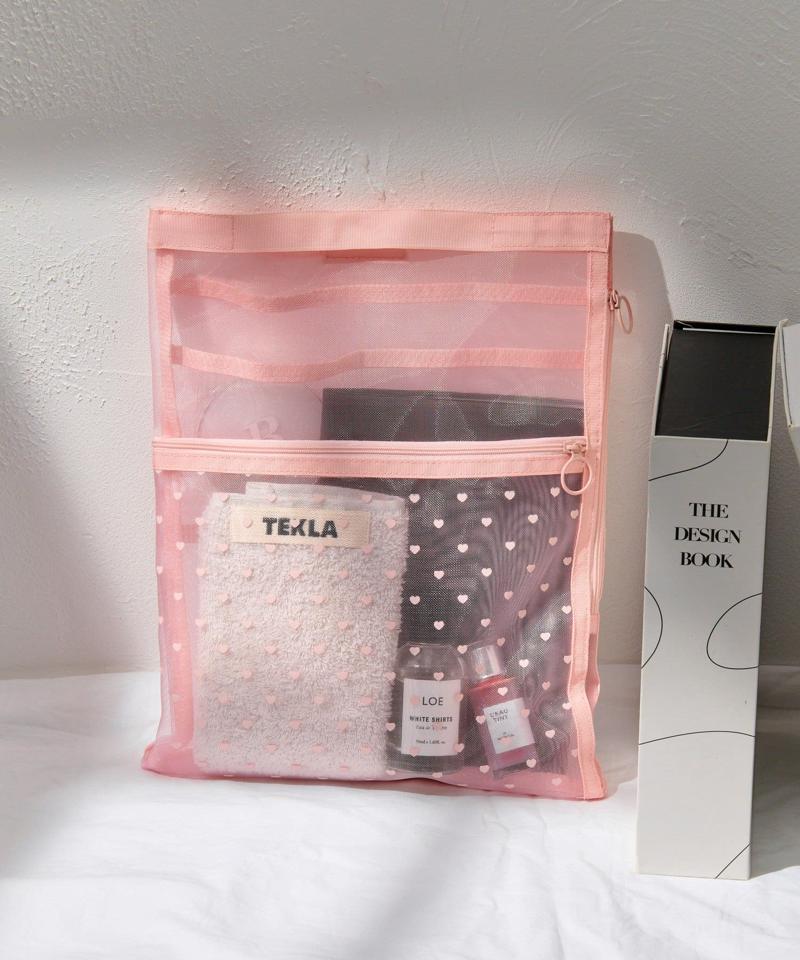 【お客様満足度98%超え♪】【WEB限定】ハートメッシュバッグインバッグ