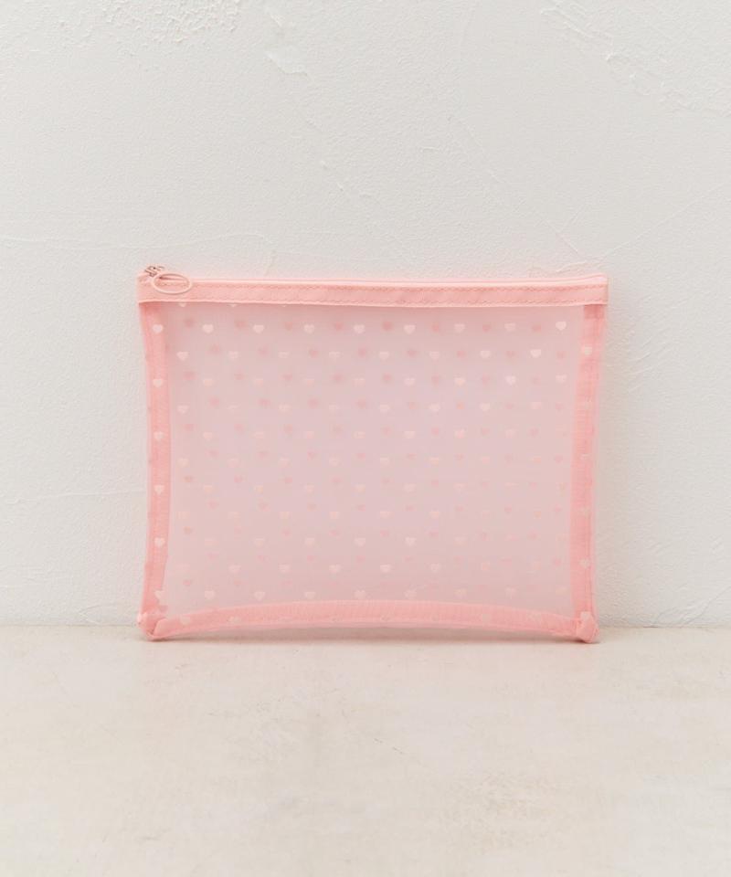 【WEB限定】【人気の為再入荷/新色追加】ハートメッシュポーチ(L)