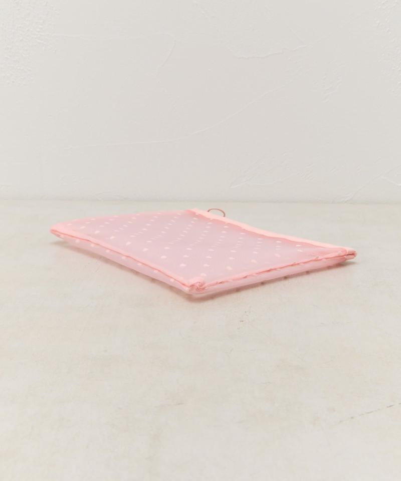 【WEB限定】【人気の為再入荷/新色追加】ハートメッシュポーチ(L)