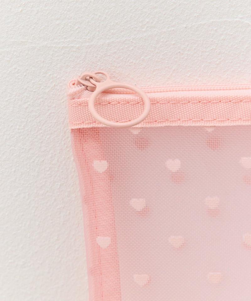 【WEB限定】【人気の為再入荷/新色追加】ハートメッシュポーチ(L)
