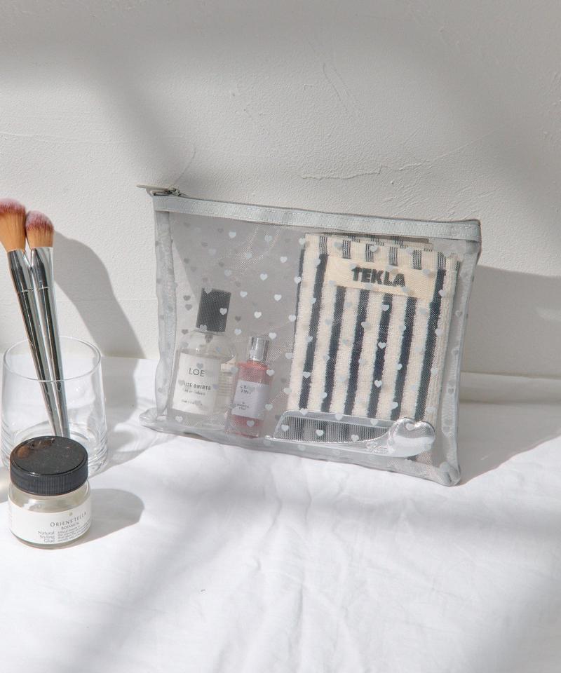 【WEB限定】【人気の為再入荷/新色追加】ハートメッシュポーチ(L)