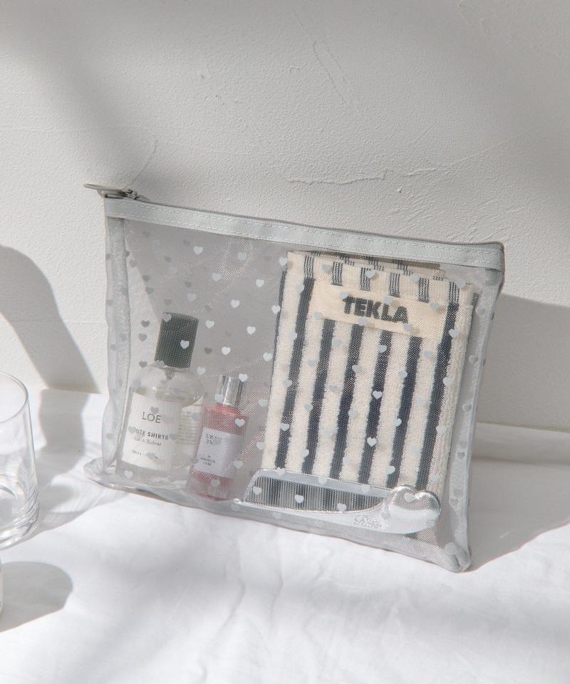 【WEB限定】【人気の為再入荷/新色追加】ハートメッシュポーチ(L)