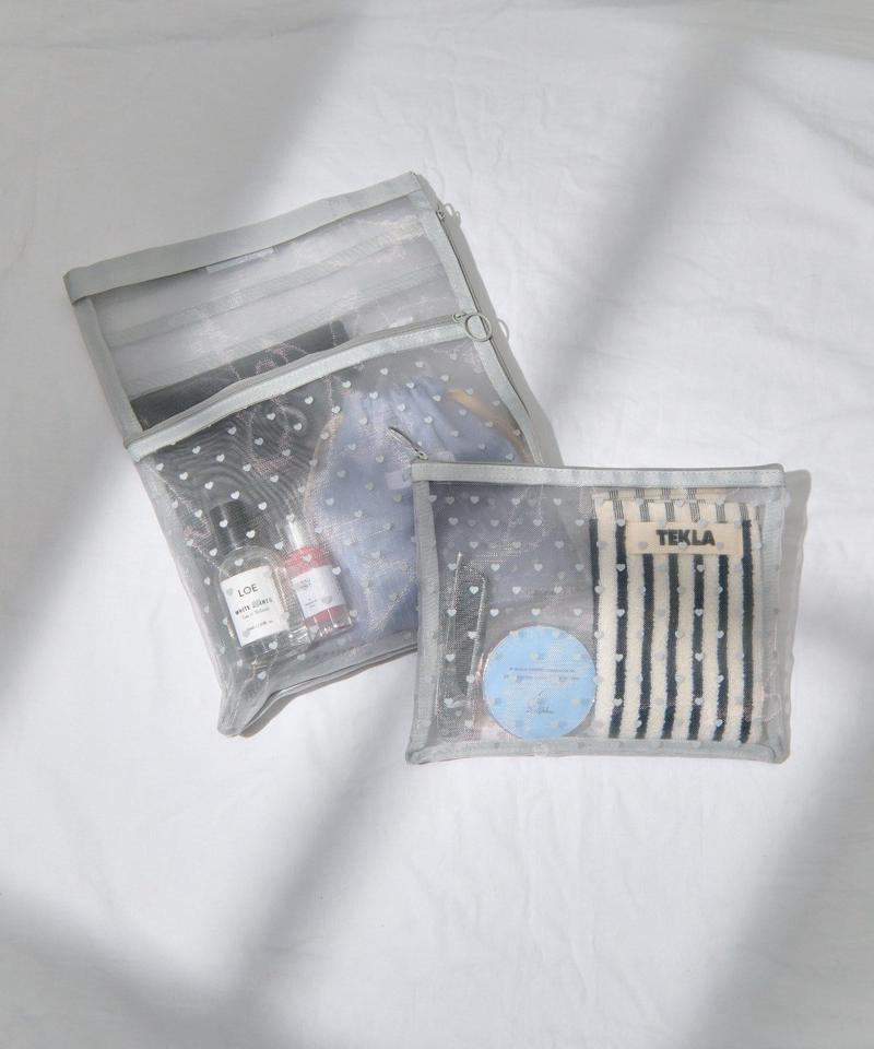 【WEB限定】【人気の為再入荷/新色追加】ハートメッシュポーチ(L)