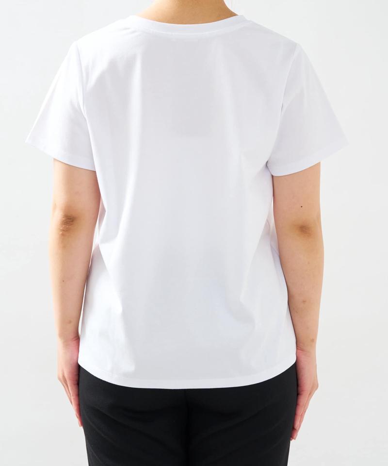 《接触冷感・吸水速乾》箔ラインロゴTシャツ