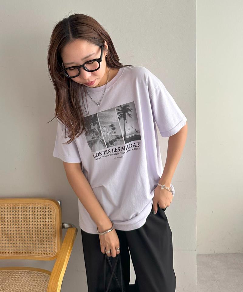 【ユニセックス】サマーフォトグラフィックTシャツ