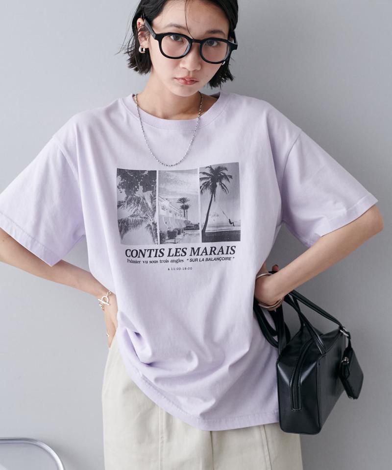 【ユニセックス】サマーフォトグラフィックTシャツ