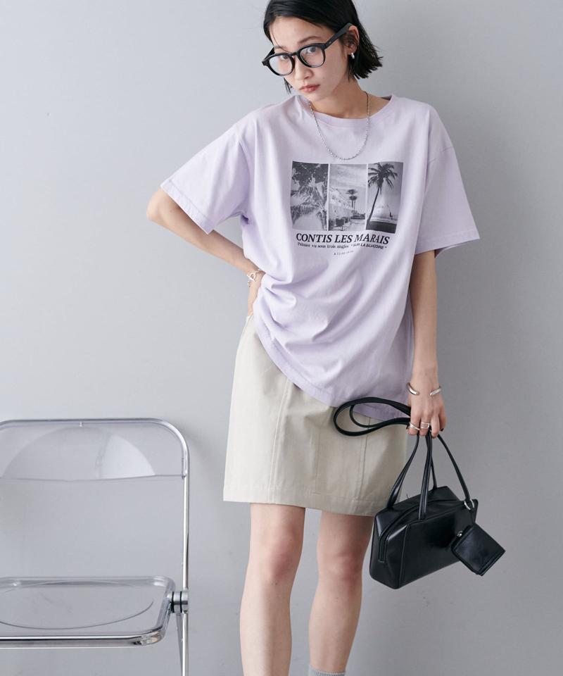 【ユニセックス】サマーフォトグラフィックTシャツ