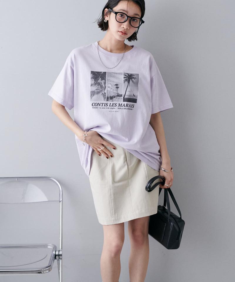 【ユニセックス】サマーフォトグラフィックTシャツ
