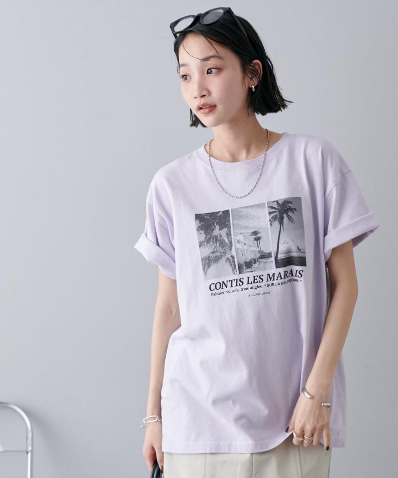 【ユニセックス】サマーフォトグラフィックTシャツ