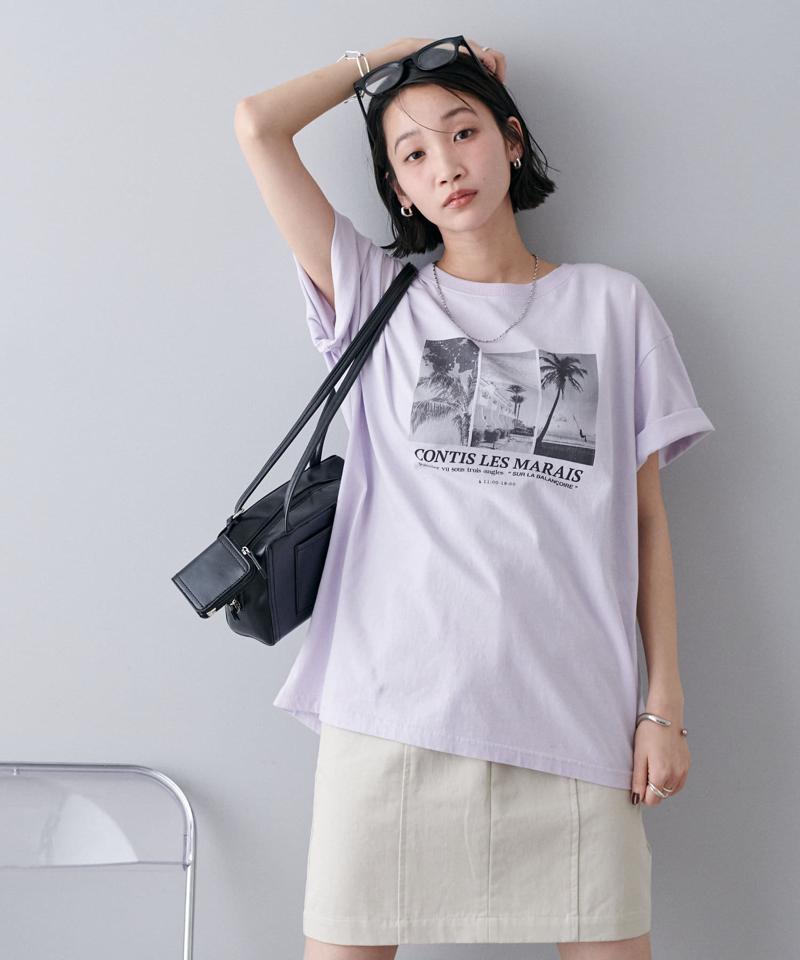 【ユニセックス】サマーフォトグラフィックTシャツ