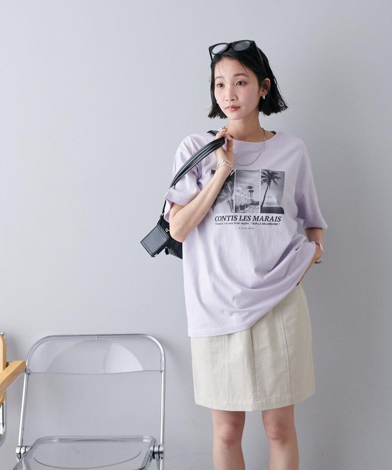 【ユニセックス】サマーフォトグラフィックTシャツ
