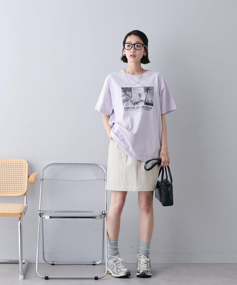 【ユニセックス】サマーフォトグラフィックTシャツ