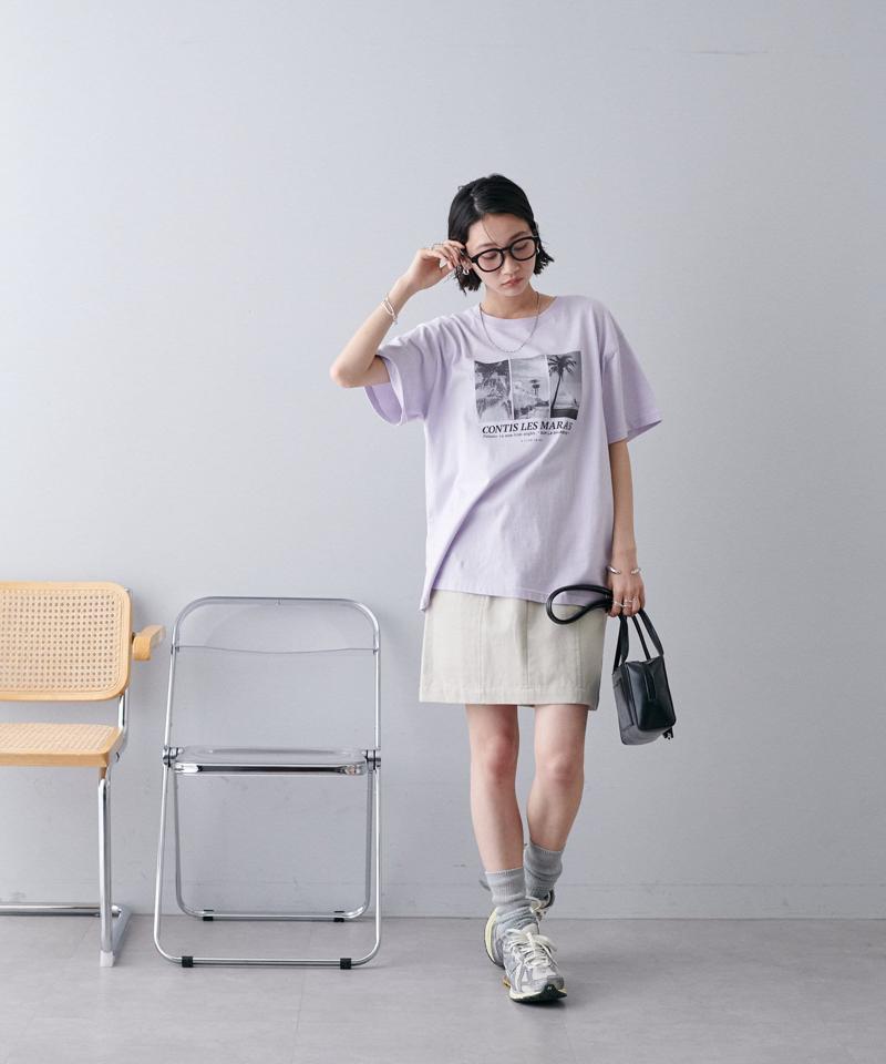 【ユニセックス】サマーフォトグラフィックTシャツ