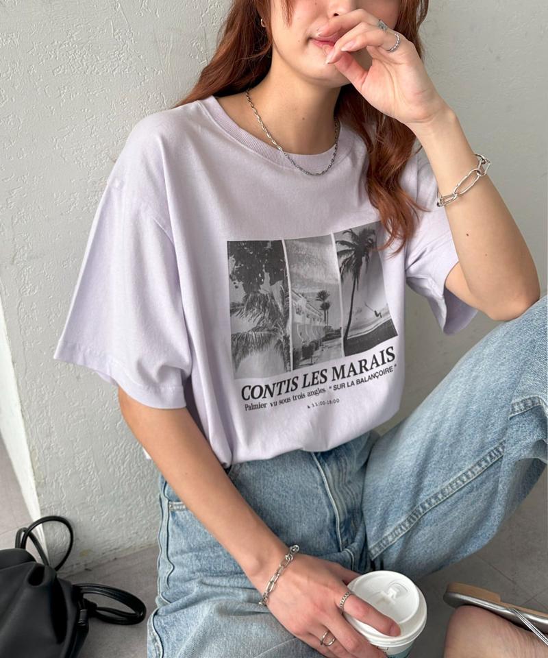 【ユニセックス】サマーフォトグラフィックTシャツ