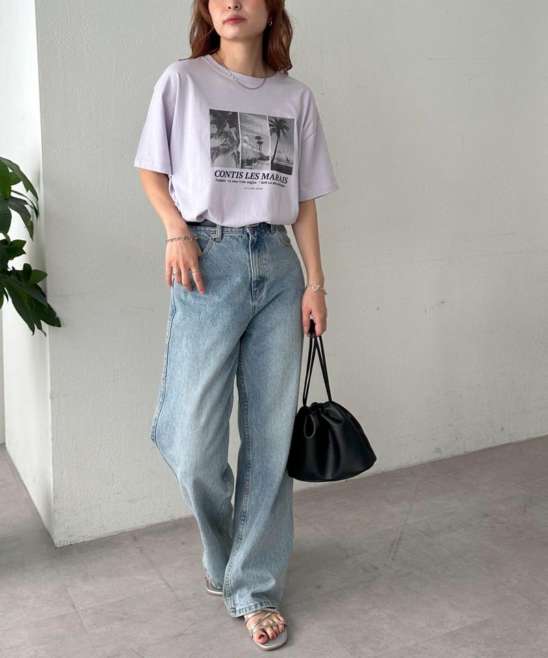 【ユニセックス】サマーフォトグラフィックTシャツ