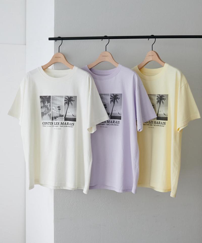 【ユニセックス】サマーフォトグラフィックTシャツ