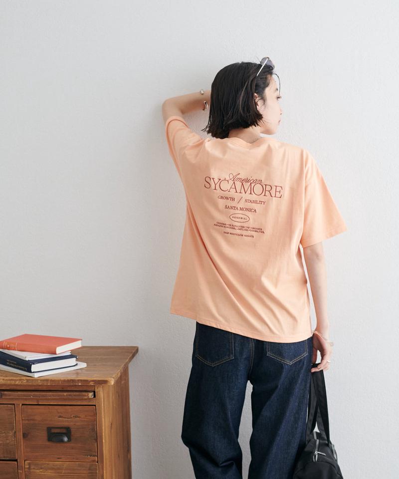【ユニセックス】カラー刺繍ロゴTシャツ