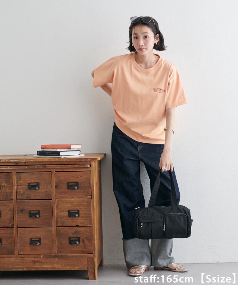 【ユニセックス】カラー刺繍ロゴTシャツ