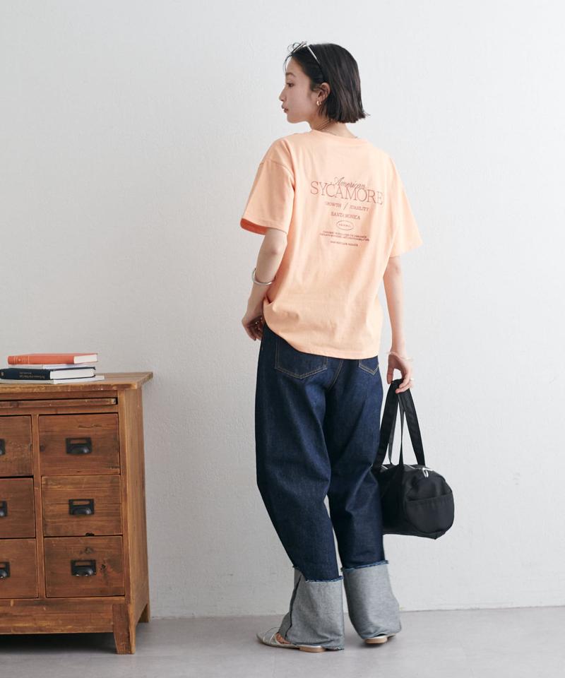 【ユニセックス】カラー刺繍ロゴTシャツ