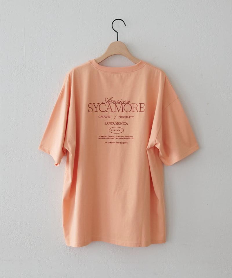 【ユニセックス】カラー刺繍ロゴTシャツ