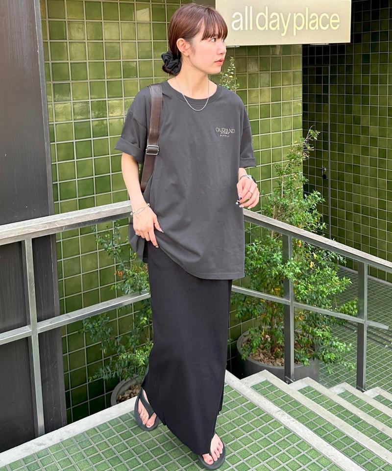 【ユニセックス】カラー刺繍ロゴTシャツ