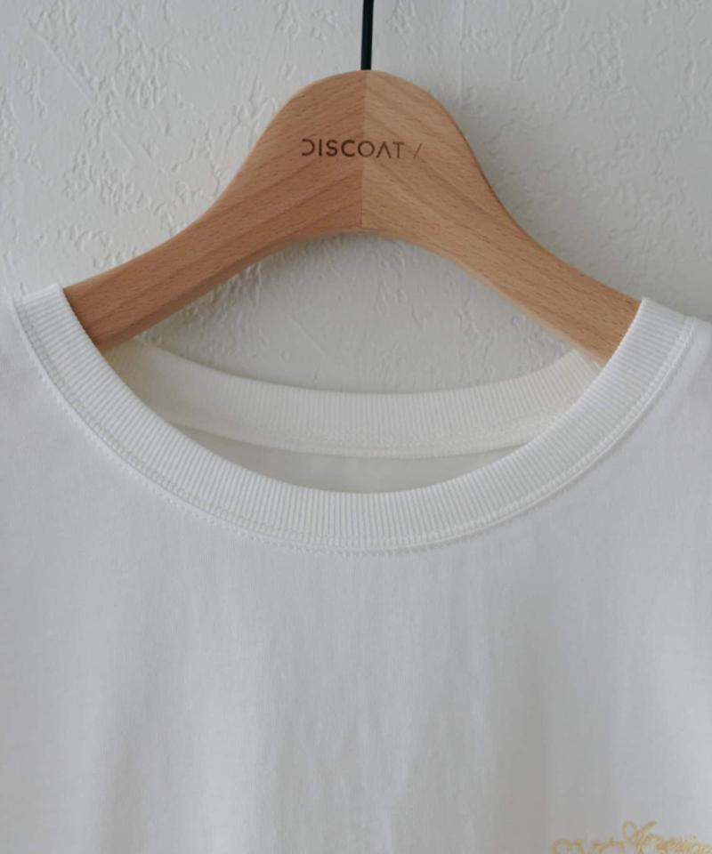 【ユニセックス】カラー刺繍ロゴTシャツ